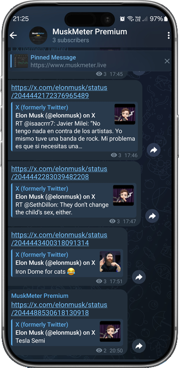 MojoMeters Telegram alerts